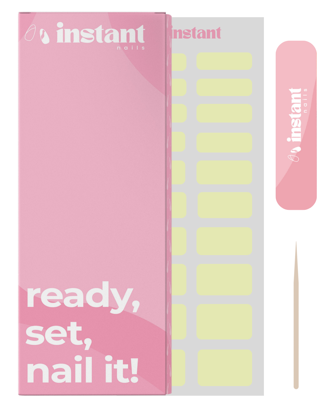 Nail wraps soft lemon