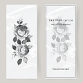 Stora falska tatueringsblommande rosor