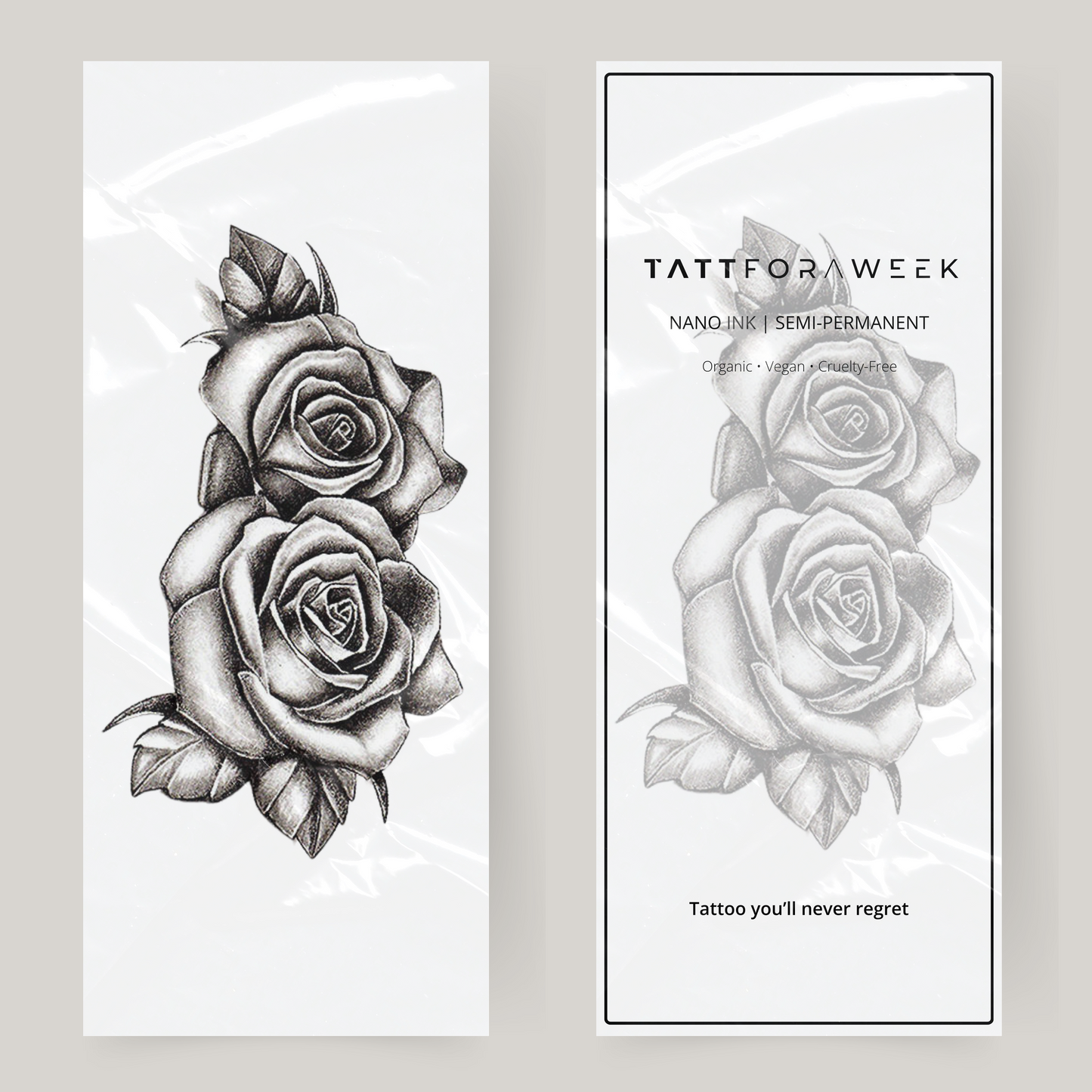 Grandi rose finte tatuate