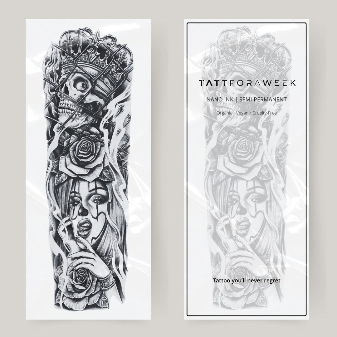 Crâne de manche de tatouage Nep