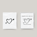 Flèche de coeur de tatouage temporaire